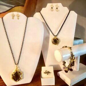 Choice of Handcrafted Dragons Eye Neon Gold Jewelry Sets